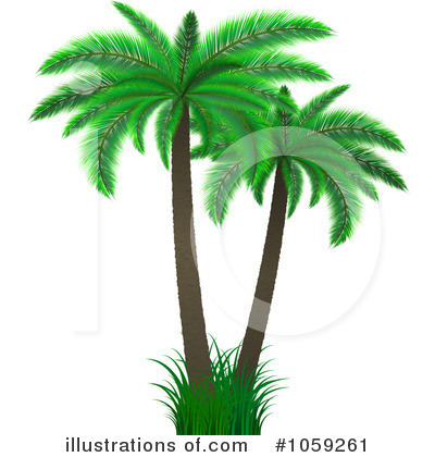 Royalty-Free (RF) Palm Tree Clipart Illustration by KJ Pargeter - Stock Sample #1059261