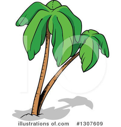 Palm Trees Clipart #1307609 by dero