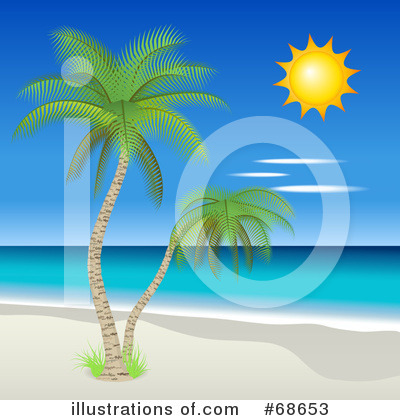 Royalty-Free (RF) Palm Tree Clipart Illustration by Oligo - Stock Sample #68653