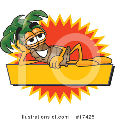 Royalty-Free (RF) Palm Tree Mascot Clipart Illustration by Mascot Junction - Stock Sample #17425