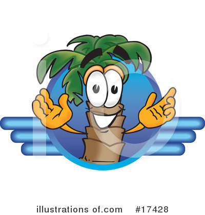 Royalty-Free (RF) Palm Tree Mascot Clipart Illustration by Mascot Junction - Stock Sample #17428
