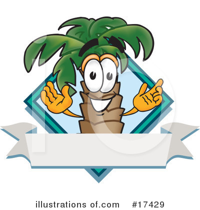 Royalty-Free (RF) Palm Tree Mascot Clipart Illustration by Mascot Junction - Stock Sample #17429