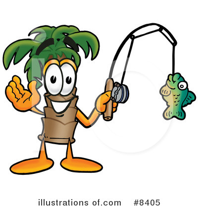 Royalty-Free (RF) Palm Tree Mascot Clipart Illustration by Mascot Junction - Stock Sample #8405