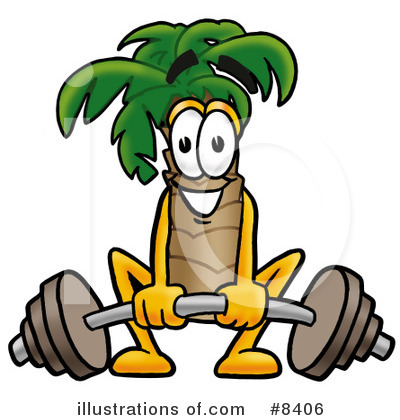 Royalty-Free (RF) Palm Tree Mascot Clipart Illustration by Mascot Junction - Stock Sample #8406