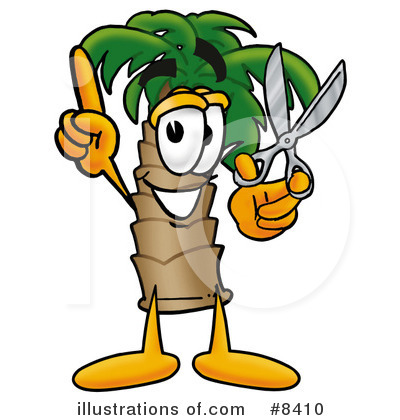Royalty-Free (RF) Palm Tree Mascot Clipart Illustration by Mascot Junction - Stock Sample #8410