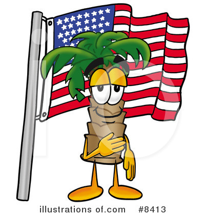 Royalty-Free (RF) Palm Tree Mascot Clipart Illustration by Mascot Junction - Stock Sample #8413