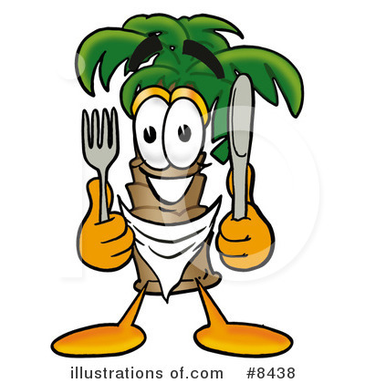 Royalty-Free (RF) Palm Tree Mascot Clipart Illustration by Mascot Junction - Stock Sample #8438