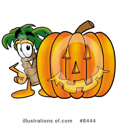 Royalty-Free (RF) Palm Tree Mascot Clipart Illustration by Mascot Junction - Stock Sample #8444