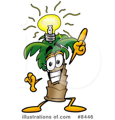 Royalty-Free (RF) Palm Tree Mascot Clipart Illustration by Mascot Junction - Stock Sample #8446