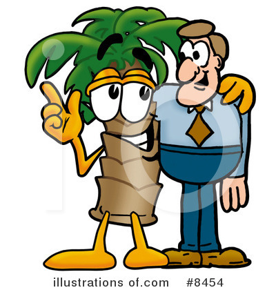 Royalty-Free (RF) Palm Tree Mascot Clipart Illustration by Mascot Junction - Stock Sample #8454
