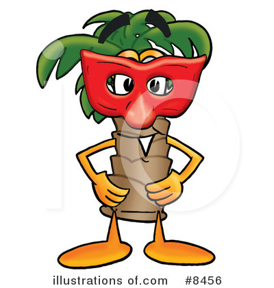 Royalty-Free (RF) Palm Tree Mascot Clipart Illustration by Mascot Junction - Stock Sample #8456