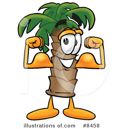 Royalty-Free (RF) Palm Tree Mascot Clipart Illustration by Mascot Junction - Stock Sample #8458
