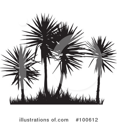 Royalty-Free (RF) Palm Trees Clipart Illustration by KJ Pargeter - Stock Sample #100612