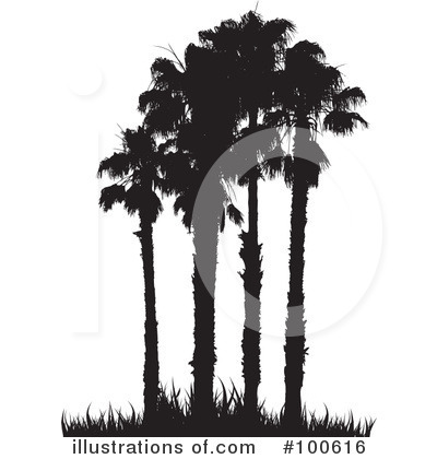 Royalty-Free (RF) Palm Trees Clipart Illustration by KJ Pargeter - Stock Sample #100616