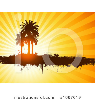 Royalty-Free (RF) Palm Trees Clipart Illustration by KJ Pargeter - Stock Sample #1067619