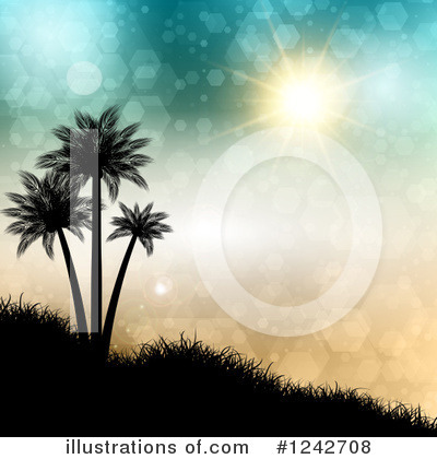 Royalty-Free (RF) Palm Trees Clipart Illustration by KJ Pargeter - Stock Sample #1242708