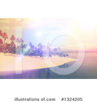 Royalty-Free (RF) Palm Trees Clipart Illustration by KJ Pargeter - Stock Sample #1324205