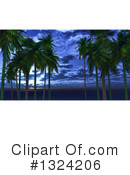 Palm Trees Clipart #1324206 by KJ Pargeter