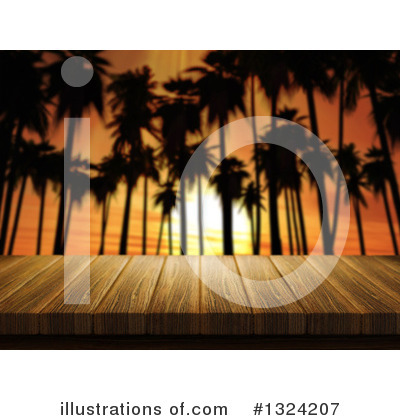 Royalty-Free (RF) Palm Trees Clipart Illustration by KJ Pargeter - Stock Sample #1324207