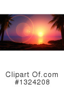 Palm Trees Clipart #1324208 by KJ Pargeter