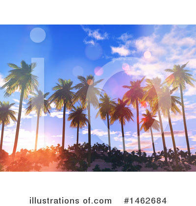 Royalty-Free (RF) Palm Trees Clipart Illustration by KJ Pargeter - Stock Sample #1462684