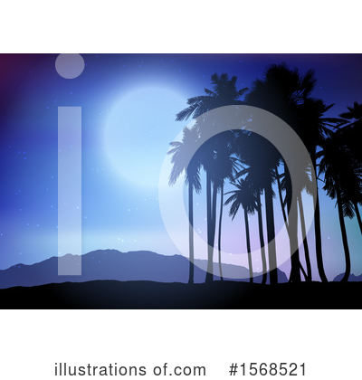Royalty-Free (RF) Palm Trees Clipart Illustration by KJ Pargeter - Stock Sample #1568521