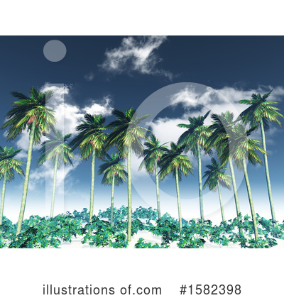 Royalty-Free (RF) Palm Trees Clipart Illustration by KJ Pargeter - Stock Sample #1582398