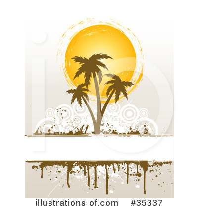 Royalty-Free (RF) Palm Trees Clipart Illustration by KJ Pargeter - Stock Sample #35337