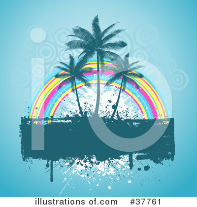 Royalty-Free (RF) Palm Trees Clipart Illustration by KJ Pargeter - Stock Sample #37761