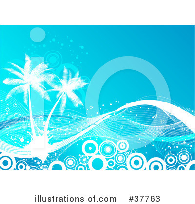 Royalty-Free (RF) Palm Trees Clipart Illustration by KJ Pargeter - Stock Sample #37763