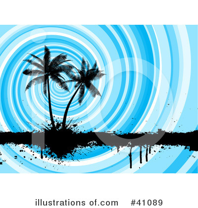 Royalty-Free (RF) Palm Trees Clipart Illustration by KJ Pargeter - Stock Sample #41089