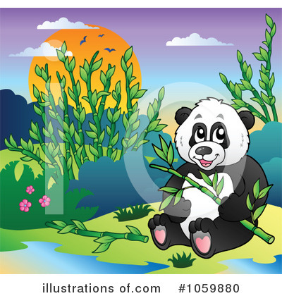 Royalty-Free (RF) Panda Clipart Illustration by visekart - Stock Sample #1059880