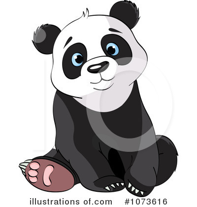 Royalty-Free (RF) Panda Clipart Illustration by Pushkin - Stock Sample #1073616