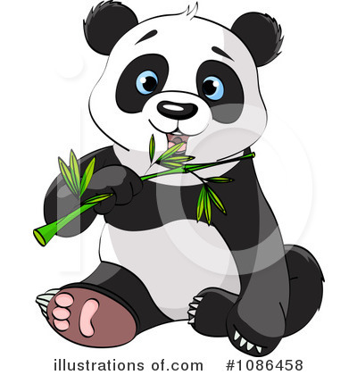 Royalty-Free (RF) Panda Clipart Illustration by Pushkin - Stock Sample #1086458