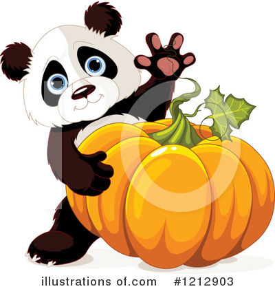 Royalty-Free (RF) Panda Clipart Illustration by Pushkin - Stock Sample #1212903