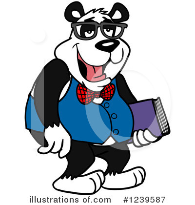 Reading Clipart #1239587 by LaffToon