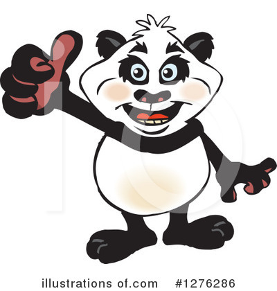 Royalty-Free (RF) Panda Clipart Illustration by Dennis Holmes Designs - Stock Sample #1276286