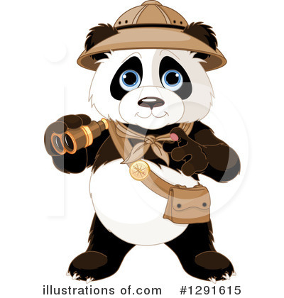 Royalty-Free (RF) Panda Clipart Illustration by Pushkin - Stock Sample #1291615
