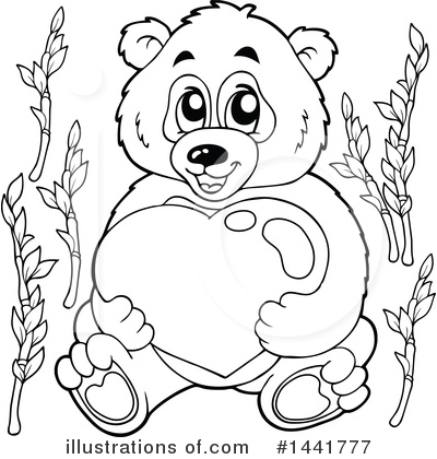 Royalty-Free (RF) Panda Clipart Illustration by visekart - Stock Sample #1441777