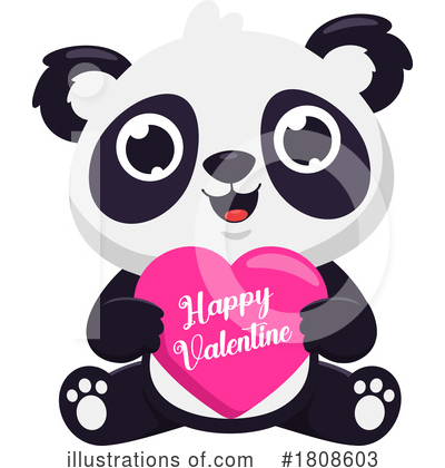 Royalty-Free (RF) Panda Clipart Illustration by Hit Toon - Stock Sample #1808603