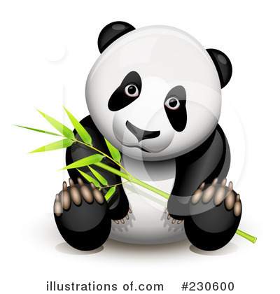 Royalty-Free (RF) Panda Clipart Illustration by Oligo - Stock Sample #230600