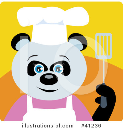 Royalty-Free (RF) Panda Clipart Illustration by Dennis Holmes Designs - Stock Sample #41236
