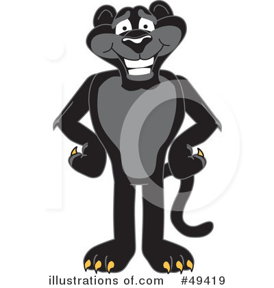 Panther School Mascot Clipart #49419 by Mascot Junction