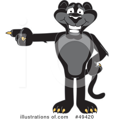Royalty-Free (RF) Panther Character Clipart Illustration by Mascot Junction - Stock Sample #49420