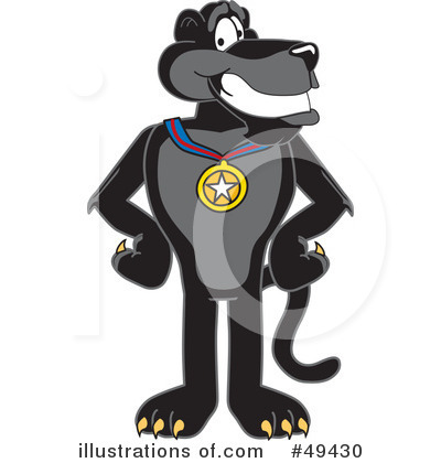 Royalty-Free (RF) Panther Character Clipart Illustration by Mascot Junction - Stock Sample #49430
