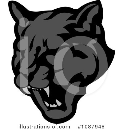 Royalty-Free (RF) Panther Clipart Illustration by Chromaco - Stock Sample #1087948