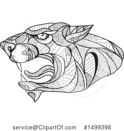 Royalty-Free (RF) Panther Clipart Illustration by patrimonio - Stock Sample #1499398