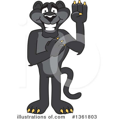 Royalty-Free (RF) Panther School Mascot Clipart Illustration by Mascot Junction - Stock Sample #1361803