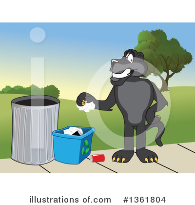 Royalty-Free (RF) Panther School Mascot Clipart Illustration by Mascot Junction - Stock Sample #1361804