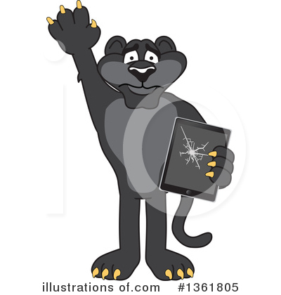 Royalty-Free (RF) Panther School Mascot Clipart Illustration by Mascot Junction - Stock Sample #1361805